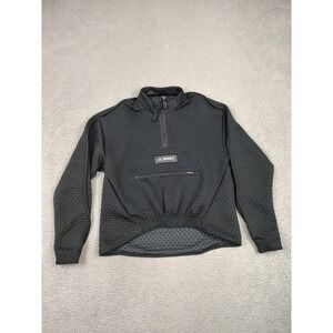 Adidas Terrex Pullover Womens Small‎ Black Quarter Zip Waffle Knit Hiking Layer
